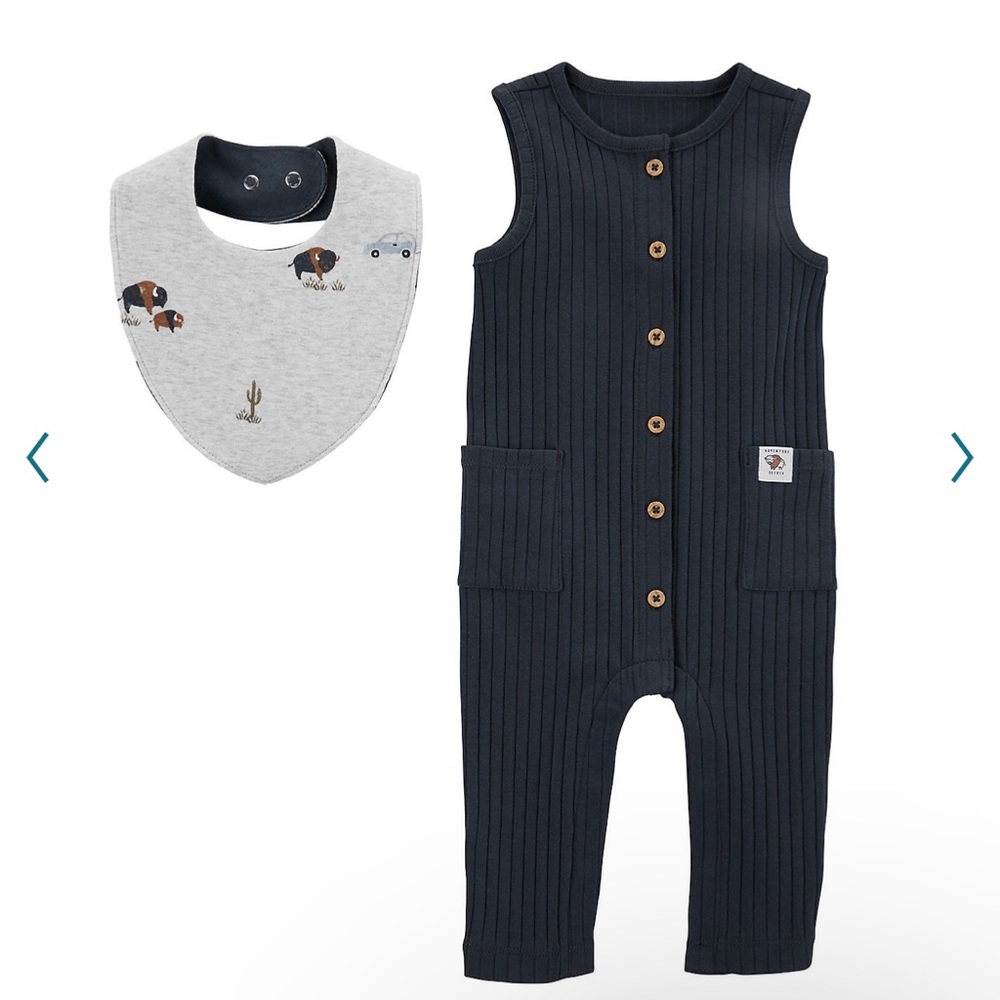 Baby Boy Carter’s Jumpsuit and Bib set